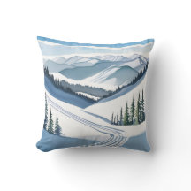 Aquarela de Montanha de Esqui