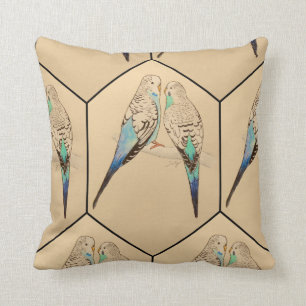 Almofada Aquarela do coxim de Budgie