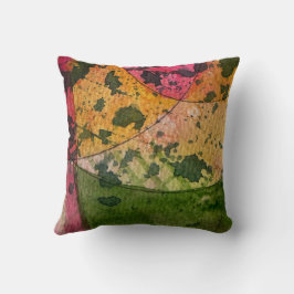 Almofada Aquarela E Abstrato de Ink Expressionismo Arte