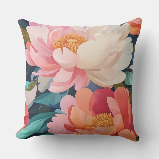 Almofada Aquarela Máxima Eclética Floral Decor (Frente)