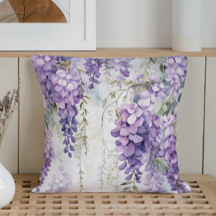 Almofada Aquarela Murmúrios de Wisteria