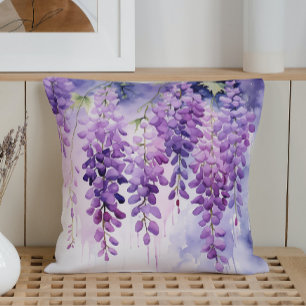 Almofada Aquarela Murmúrios de Wisteria