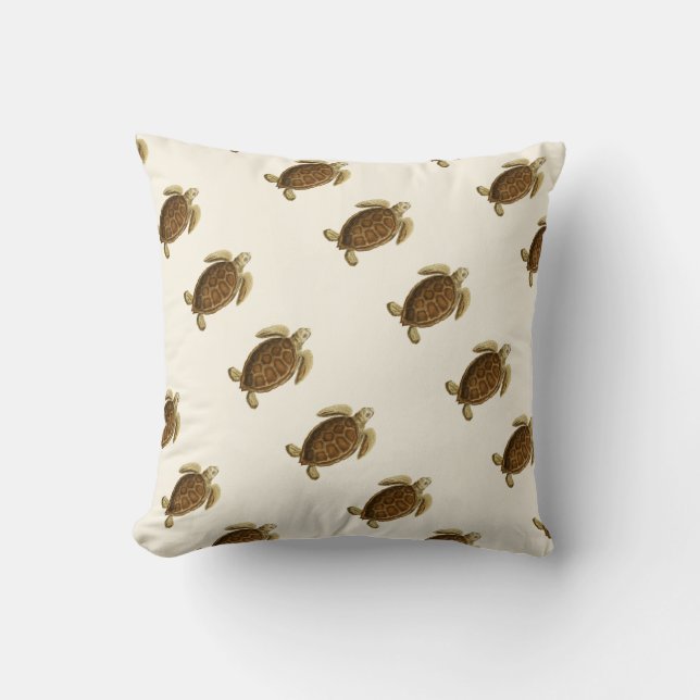 Almofada Aquarela Náutica Vintage Personalizada (Frente)