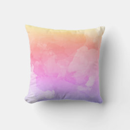 Almofada Aquarela Pastel Amarelo Roxo