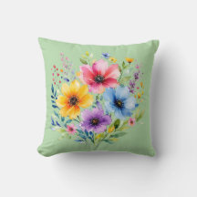 Aquarela pintada de flores silvestres
