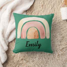Almofada Aquarela Quente Arco-Íris