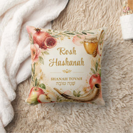 Almofada Aquarela Rosh Hashanah Shanah Tovah Personalizado