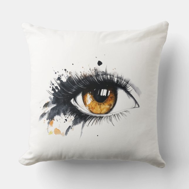 Almofada 👁️ Aquarelle de l'Œil Mystérieux 🎨 (Frente)