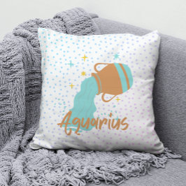 Almofada Aquário Moderno Bearer de Água Zodiac