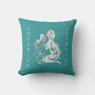 Almofada Aquarius Water Bearer Zodiac American jo Travessei