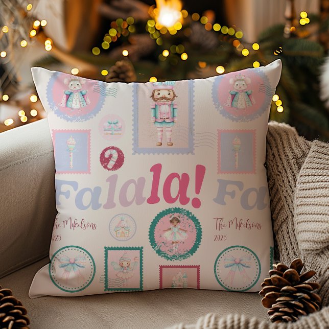 Almofada Aquebrador Groovy Natal Pastel Retro (Criador carregado)
