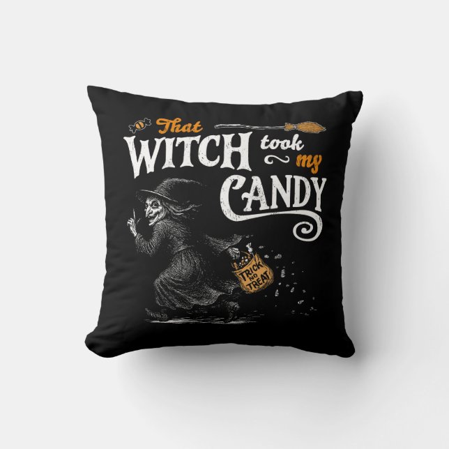 Almofada Aquela Bruxa Ficou Com Meu Docinho Escuro (Frente)