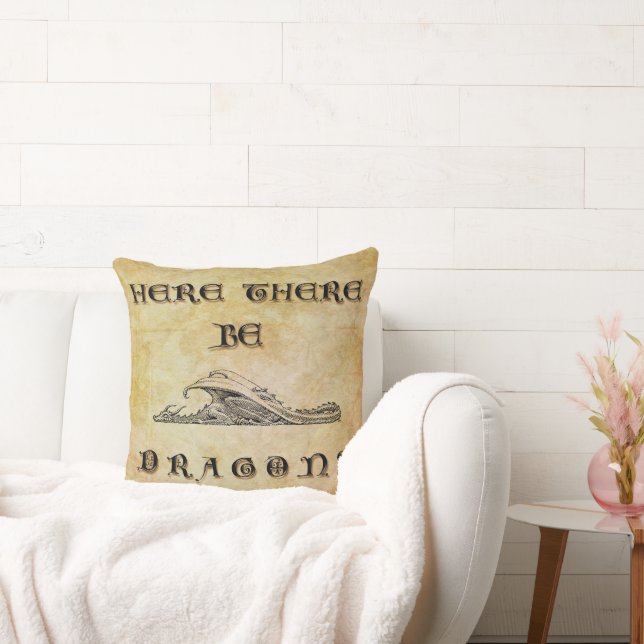 Almofada Aqui Há Dragões (Sofá)