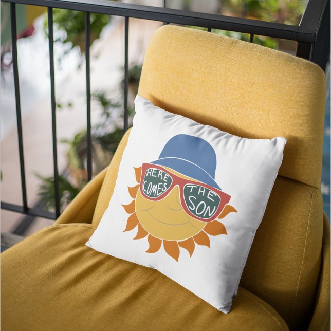 Almofada Aqui vem o Chá do Filho Xadrez (Criador carregado)