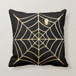 Almofada Aranha preta & Dourado assustador o Dia das Bruxas