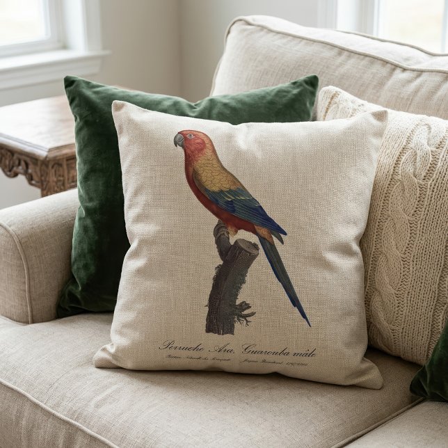 Almofada Aratinga-sol, Aratinga solstitialis (Sun Parakeet Male, Aratinga Solstitialis. Throw Pillow)