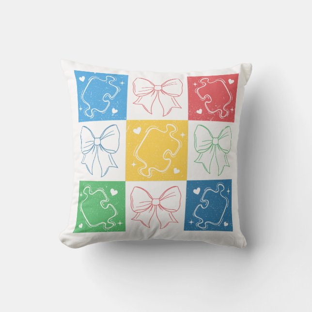 Almofada Arco de coquete de consciência de consciência do A (Frente)