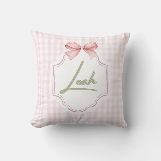 Almofada Arco de Enfermeira Leah Baby Girl Personalizado (Frente)