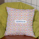 Almofada Arco-Íris Colorido, Goma-Arco-Íris Personalizada<br><div class="desc">Uma mistura brilhante e colorida de chicletes de pastilha elástica é apenas o presente para este travesseiro decorativo infantil brincalhão. Personalize com o nome do seu próprio filho e clareie a decoração do seu quarto!</div>