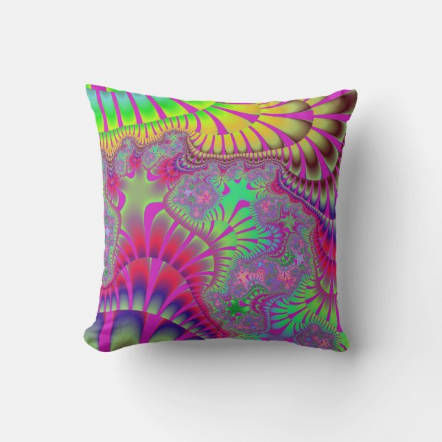 Almofada Arco-Íris Cor-de-rosa (Frente)