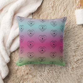 Almofada Arco-Íris Coração do Orgulho Negro