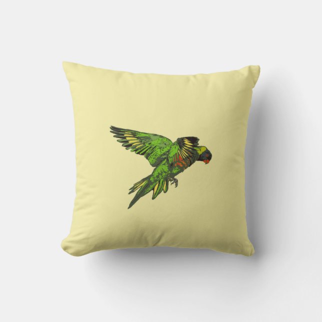 Almofada Arco-íris Lorikeet (haematodus do Trichoglossus) (Frente)