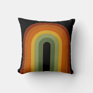 Almofada Arco-Íris Retro Mudado Preto