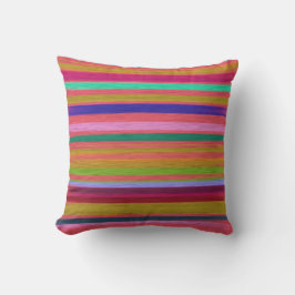 Almofada Arco-íris stripes abstrato arte colorida moderna