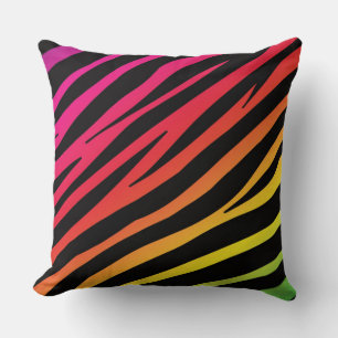 Almofada Arco-íris zebra multicolor