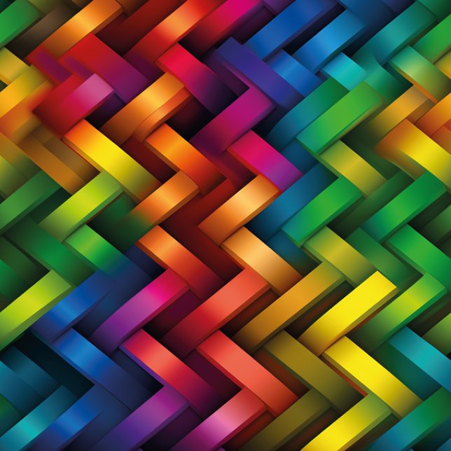 Almofada Arcoíris de Geometría Vibrante (Criador carregado)