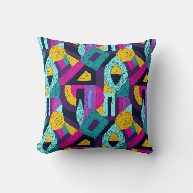 Almofada Arcos retrorreflectores: pop geométrica. (Frente)