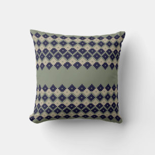 Almofada Argyle fair isle com desenho de padrão sem descont