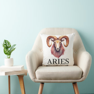 Almofada Áries Carneiro Aquarela   Astrologia Zodíaco Celes