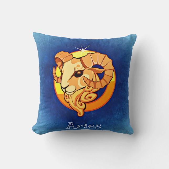 Almofada Aries do sinal do zodíaco (Frente)