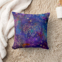 Aries Galaxy Travesseiro decorativo