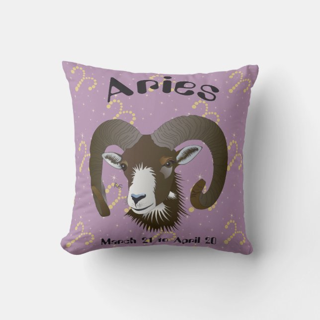 Almofada Aries March 21 to abril 20 Pillows (Frente)