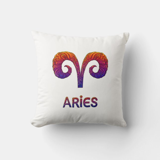 Almofada Aries Zodiac / Cojín Símbolo de Aries (Frente)