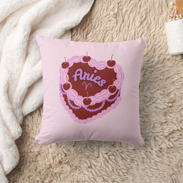 Almofada Aries Zodiac Pastel Heart Cake (Cobertor)