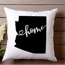 Almofada Arizona do Coração Contorno do Estado de Início