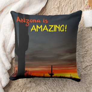 Almofada "Arizona é incrível!" Cactus Sonoran
