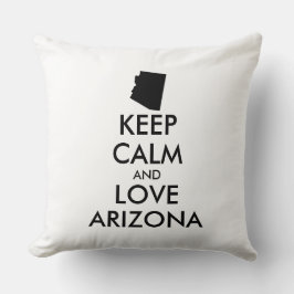 Almofada Arizona personalizável MANTER CALM e AMOR