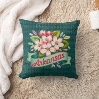 Almofada Arkansas State Flowers Emblem