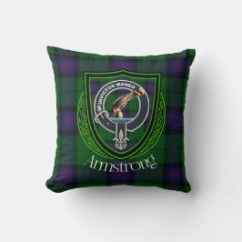 Almofada Armstrong Scottish Clan Tartan Crest