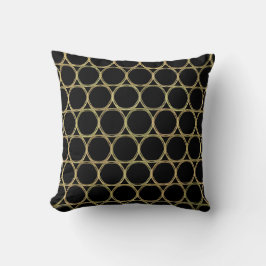 Almofada Aros Dourados em Moderno Chic Preto