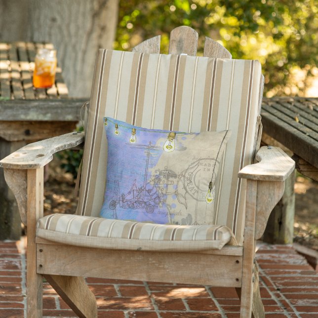 Almofada Arquiteto de Lâmpada Edison Mecânica Steampunk (Criador carregado)