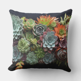 Almofada Arranjo colorido para os succultos
