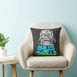 Almofada Arrepios e emoções Horror de Halloween com Gráfico