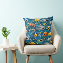 Almofada Arrumação de criaturas marinhas decorativas
