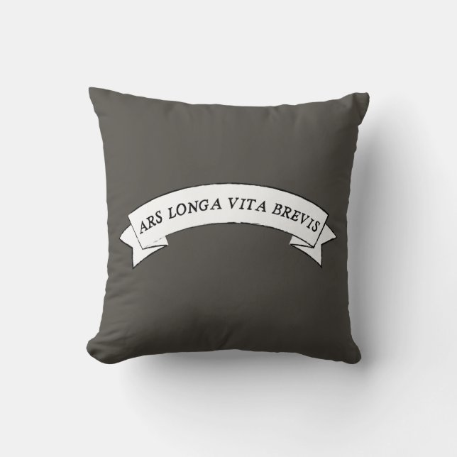 Almofada ARS LONGA VITA BREVIS - A Arte é Longa e a Vida é  (Frente)