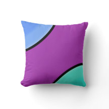 Art Deco Color Block Violet Blue Seafoam e Black